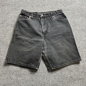 Vintage Levis XX 550 Shorts Women's 14 Black Denim Jorts Rare Made In USA 90s